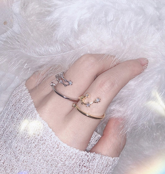 12 constellations star rings