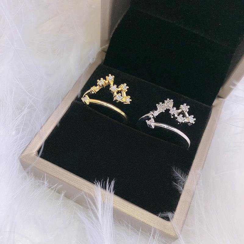 12 constellations star rings
