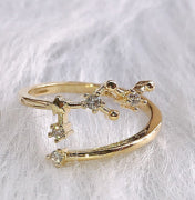 12 constellations star rings